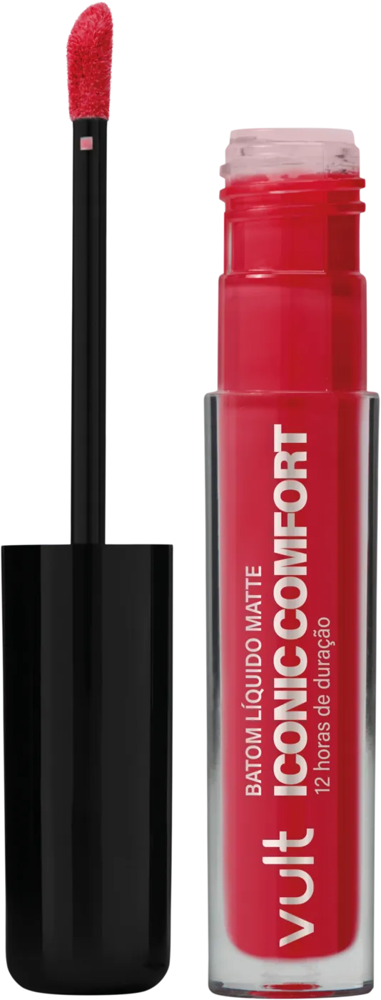 Batom líquido Vult Iconic Comfort 306 Vermelho Happy Hour